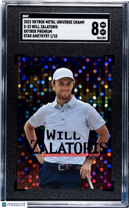 2022 Skybox Metal Universe Champions Will Zalatoris Premium Star Amethyst SGC 8