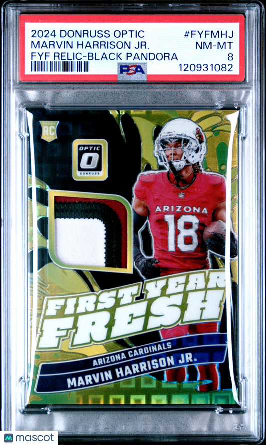 2024 Optic First Year Fresh Relic Marvin Harrison JR. Black Pandora PSA 8 /25