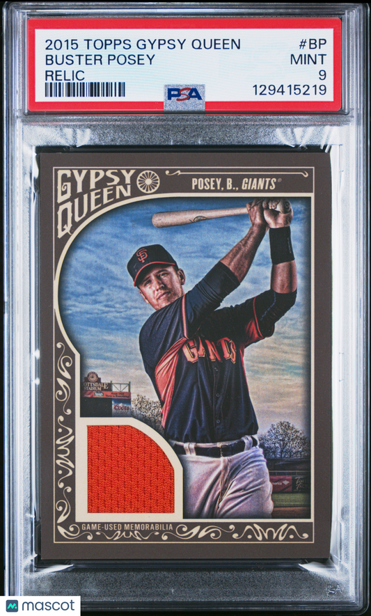 2015 Topps Gypsy Queen Relics Buster Posey #BP PSA 9 pop 2