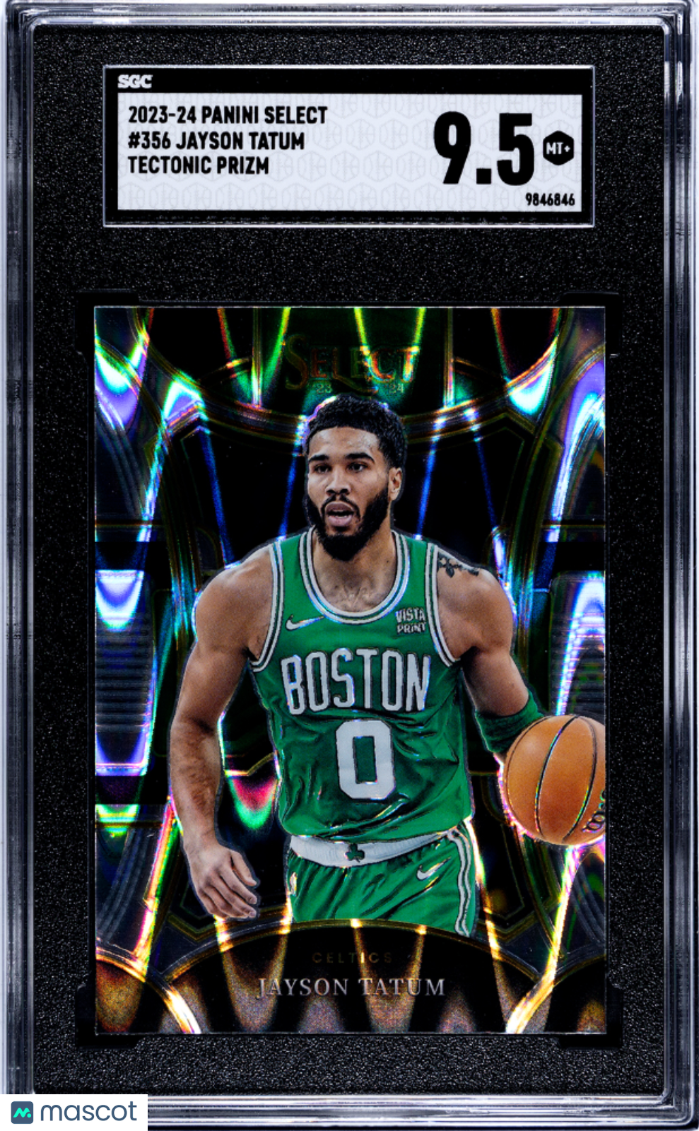 2023-24 Panini Select Jayson Tatum #356 Tectonic Prizm SGC 9.5
