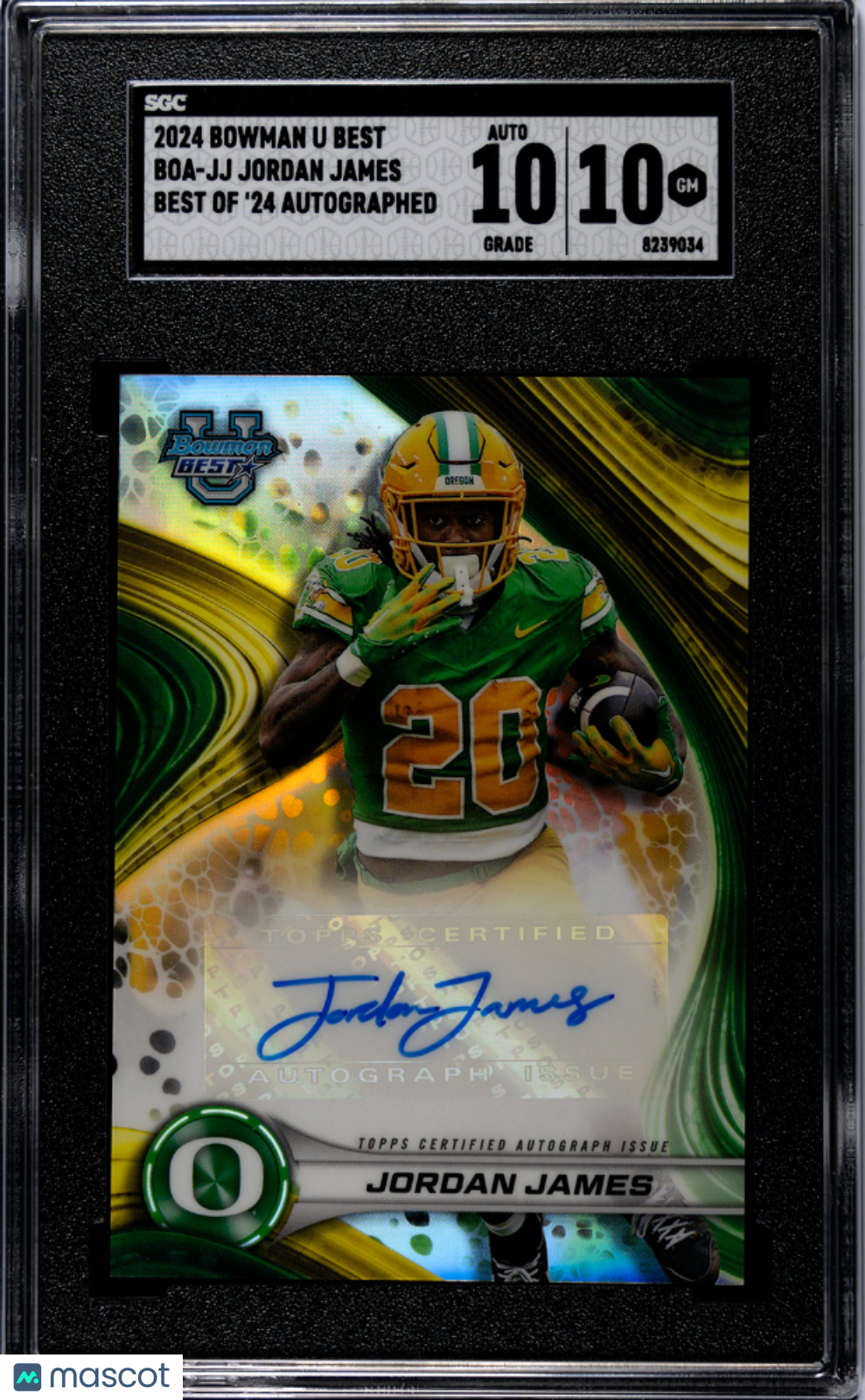 2024 Bowman U Best Jordan James #BOA-JJ Of '24 Autograph AUTO SGC 10