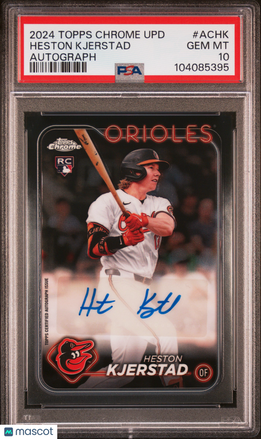 2024 Topps Chrome Update AUTO Heston Kjerstad #ACHK PSA 10 Rookie