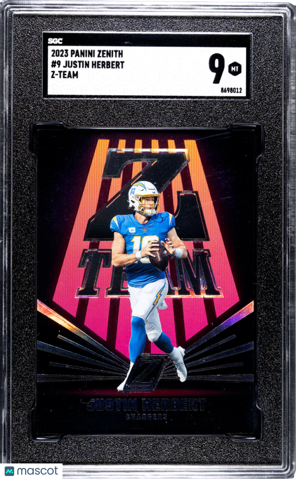 2023 Panini Zenith Justin Herbert #9 Team SGC 9