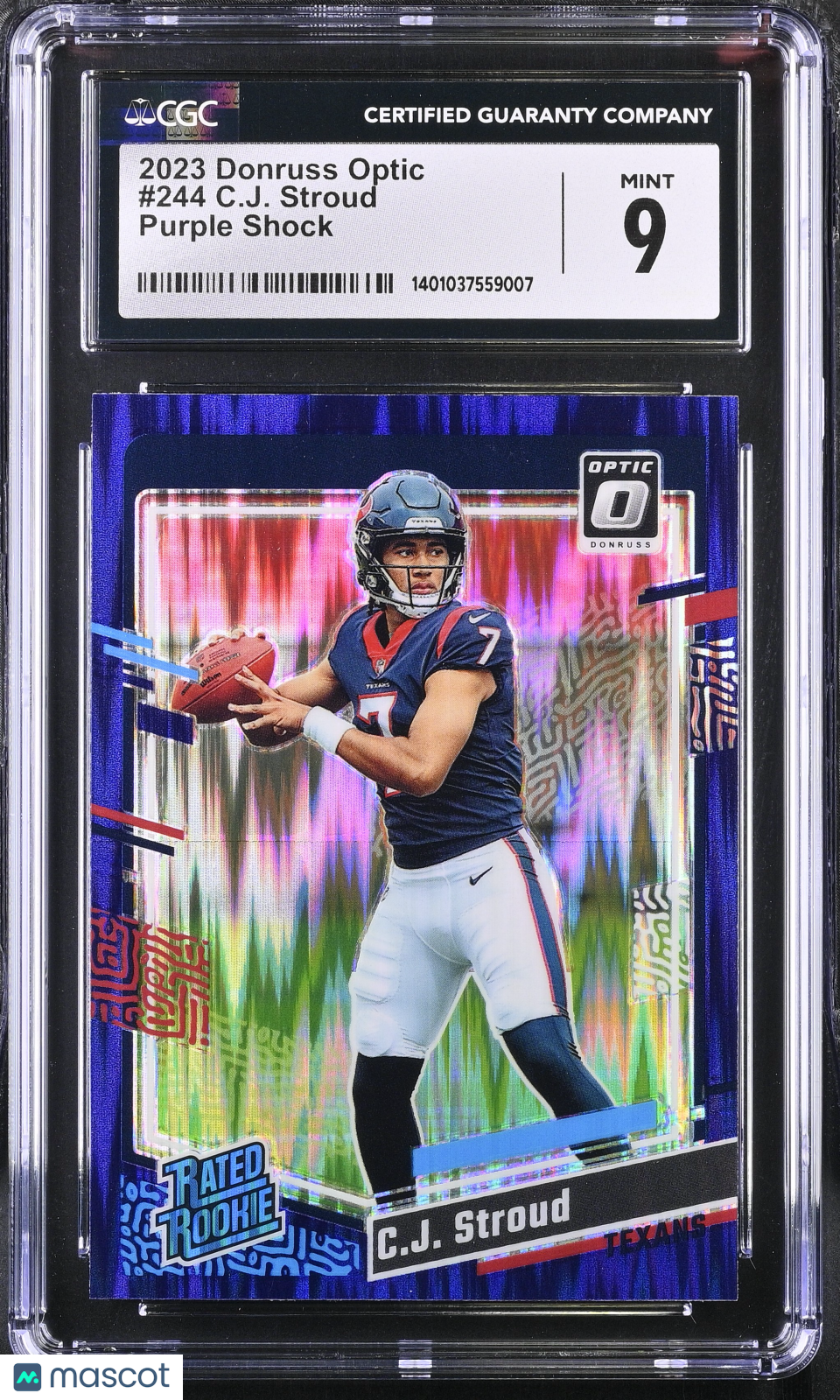 2023 Donruss Optic C.J. Stroud #244 Purple Shock CGC 9 POP 2