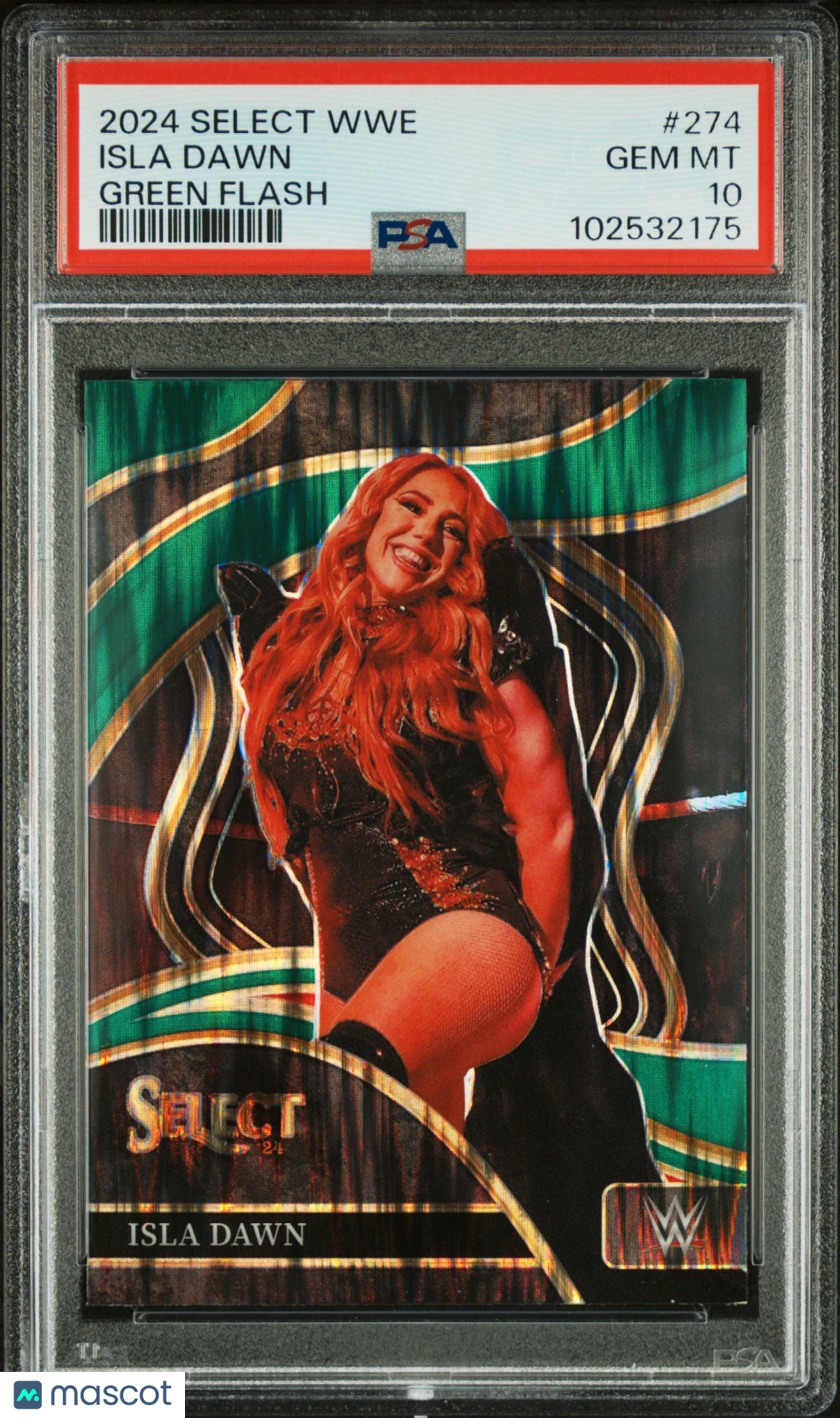 2024 Panini Select WWE Isla Dawn #274 Green Flash PSA 10 POP 2