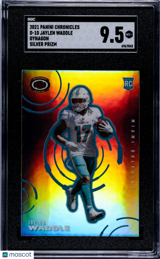 2021 Panini Chronicles Jaylen Waddle #D-10 Dynagon Silver Prizm SGC 9.5 POP 3
