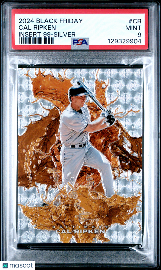 2024 Panini Black Friday Insert 99 Cal Ripken #CR Silver PSA 9 POP 1 /25