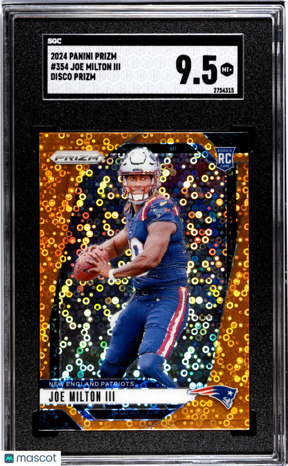 2024 Panini Prizm Joe Milton III #354 Disco SGC 9.5