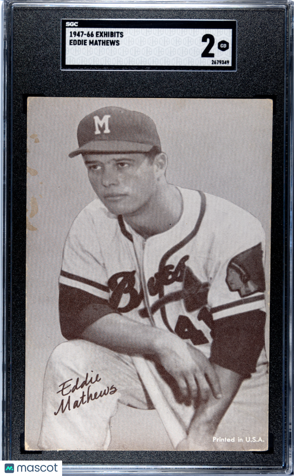 1947 Exhibits Eddie Mathews SGC 2