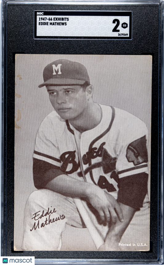 1947 Exhibits Eddie Mathews SGC 2