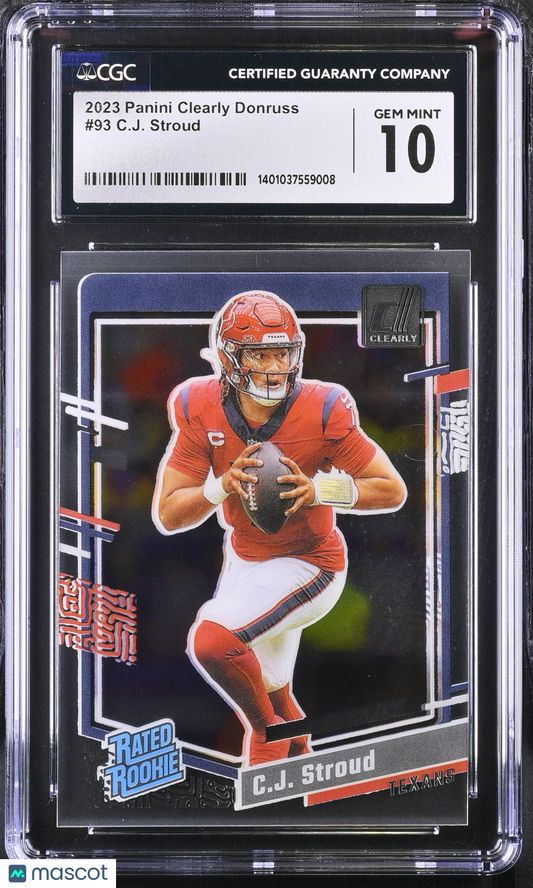 2023 Panini Clearly Donruss C.J. Stroud #93 CGC 10
