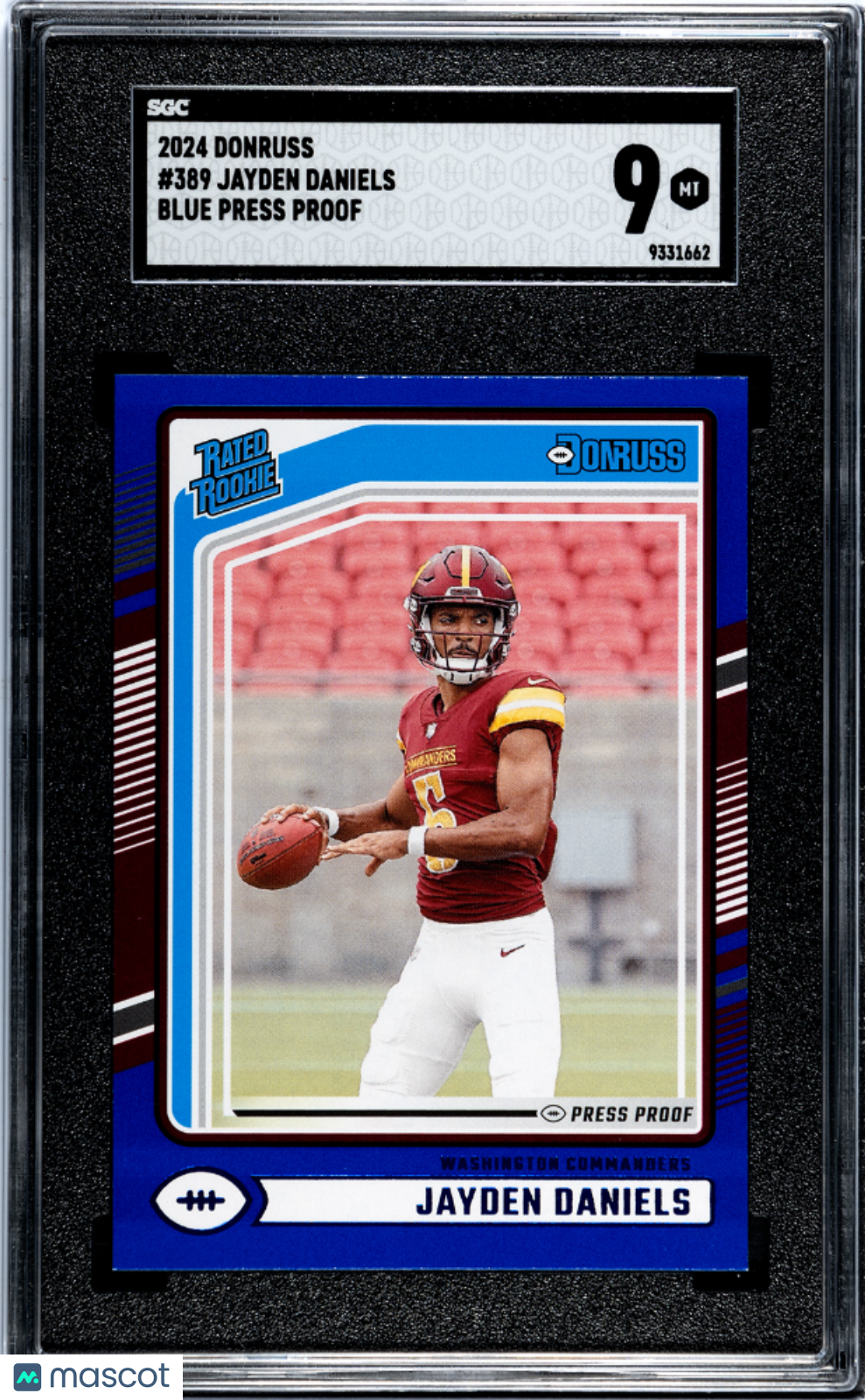 2024 Donruss Jayden Daniels #389 Blue Press Proof SGC 9