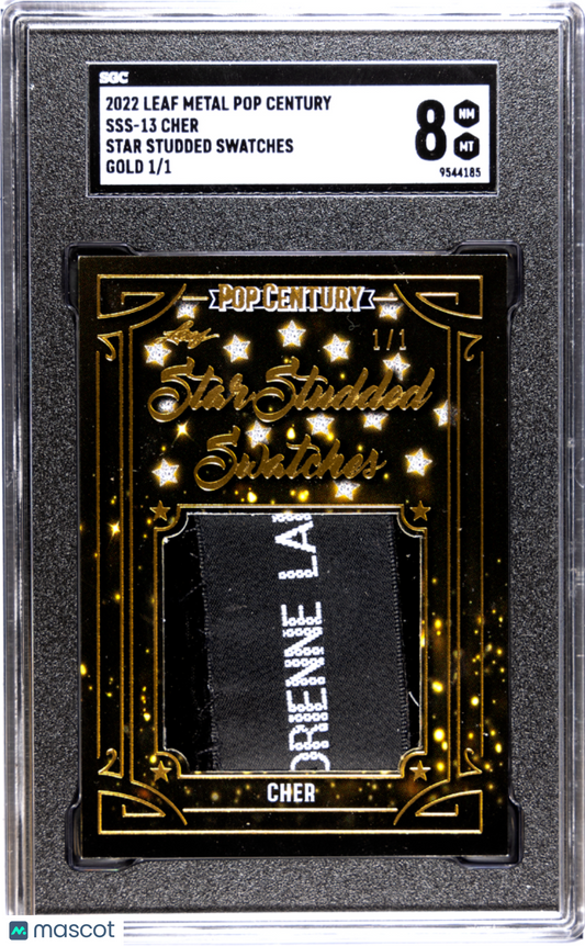 Cher 2022 Leaf Metal Pop Century Star Studded Swatches Wardrobe Gold #1/1 SGC 8
