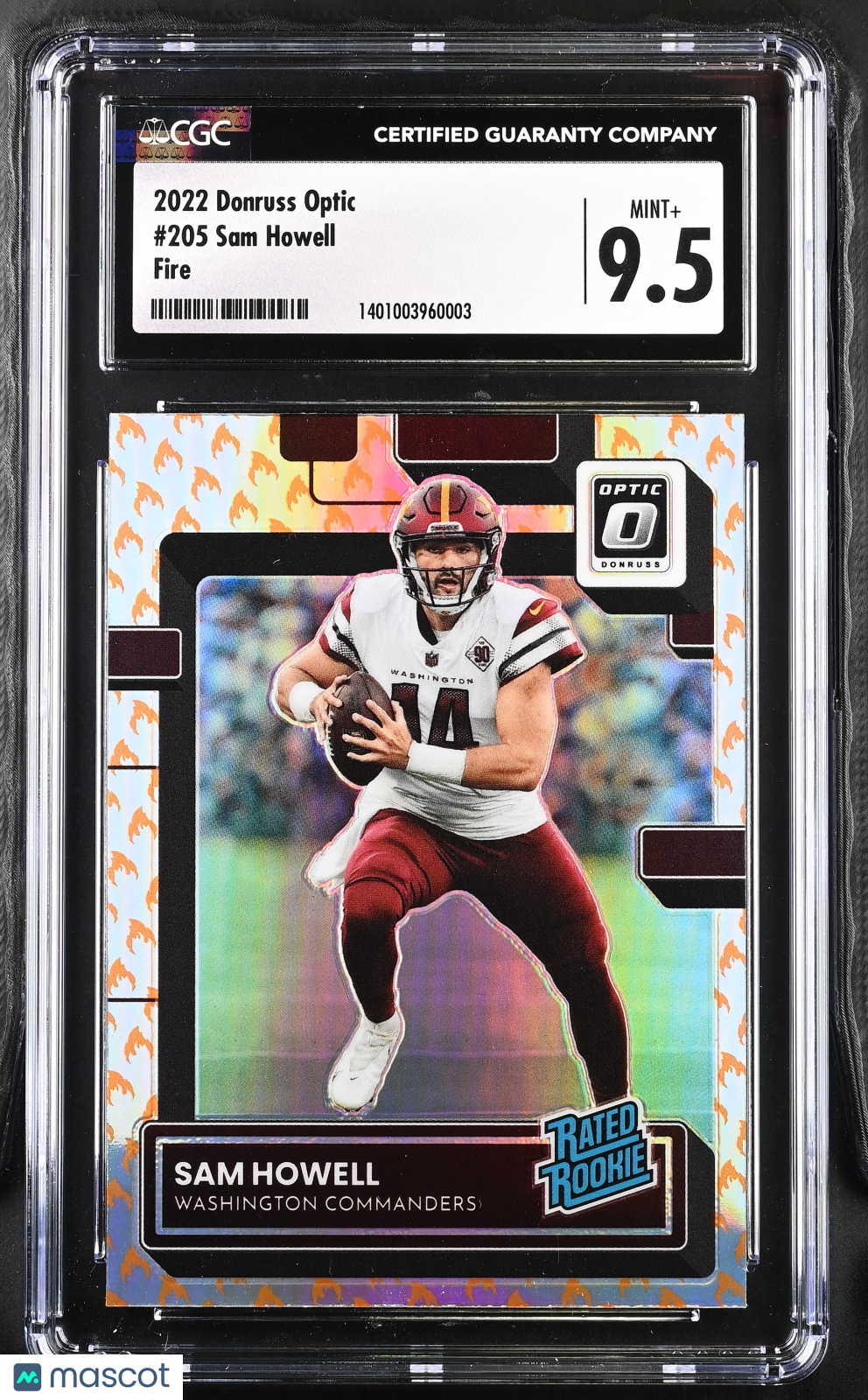 2022 Donruss Optic Sam Howell #205 Fire CGC 9.5 POP 1