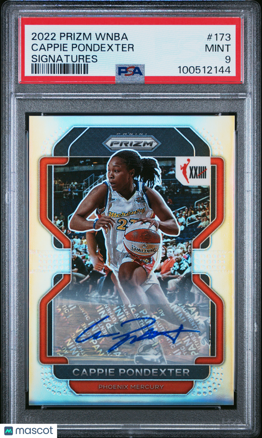2022 Panini Prizm WNBA Cappie Pondexter #173 Signatures PSA 9 Pop 2 1 higher