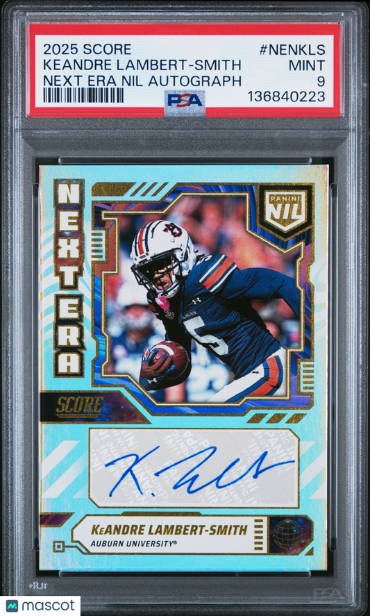 2025 Score Next Era Nil Autographs Keandre Lambert-Smith #NENKLS PSA 9 low pop