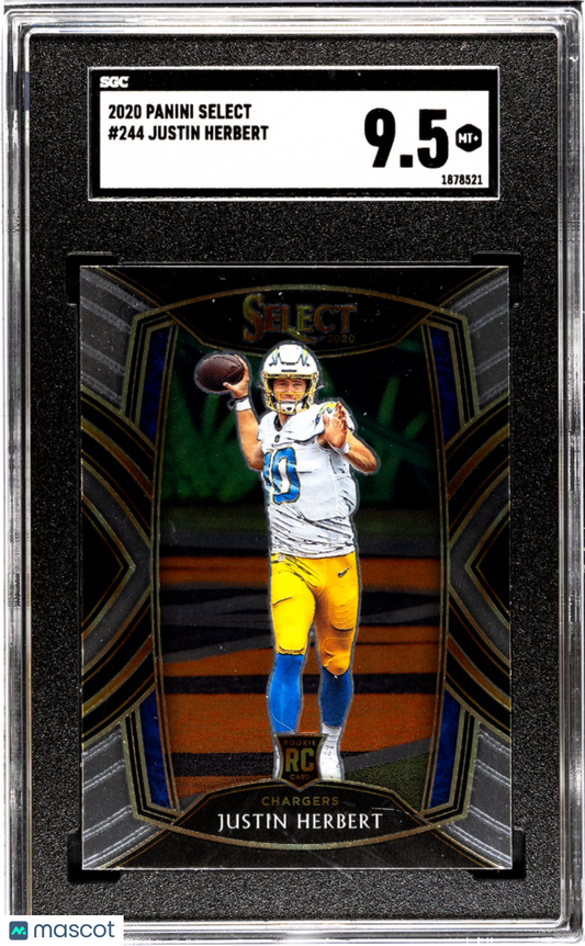 2020 Panini Select Justin Herbert #244 SGC 9.5