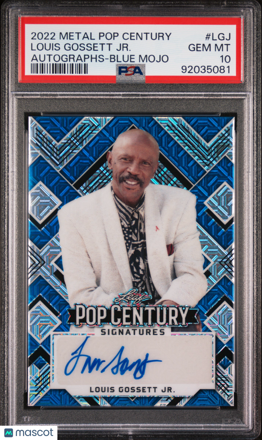 Louis Gossett JR. 2022 Leaf Metal Pop Century Autograph AUTO #12/15 Blue PSA 10