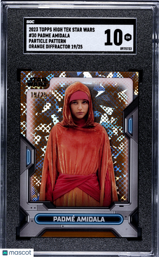 Padme Amidala 2023 High Tek Star Wars Particle Orange Diffractor SGC 10 /25 POP
