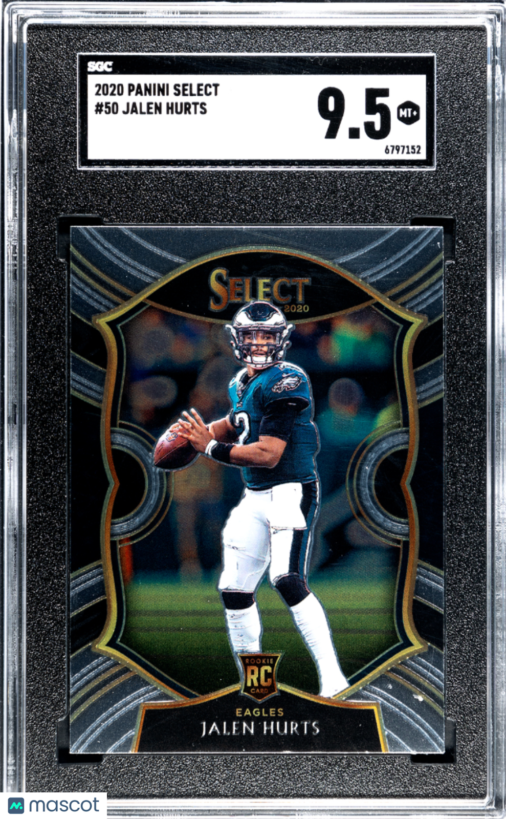 2020 Panini Select Jalen Hurts #50 SGC 9.5