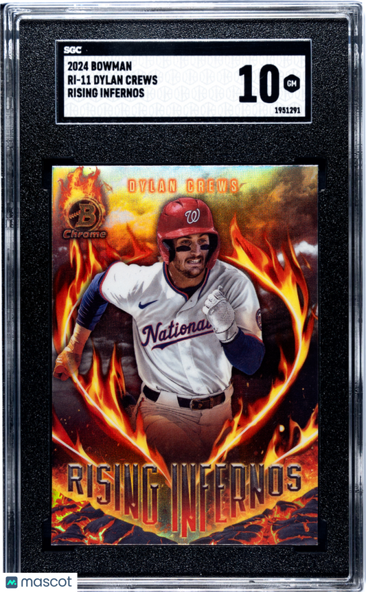 2024 Bowman Dylan Crews #RI-11 Rising Infernos SGC 10