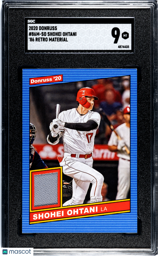 2020 Donruss Shohei Ohtani #86M-SO '86 Retro Mat. SGC 9 POP 1