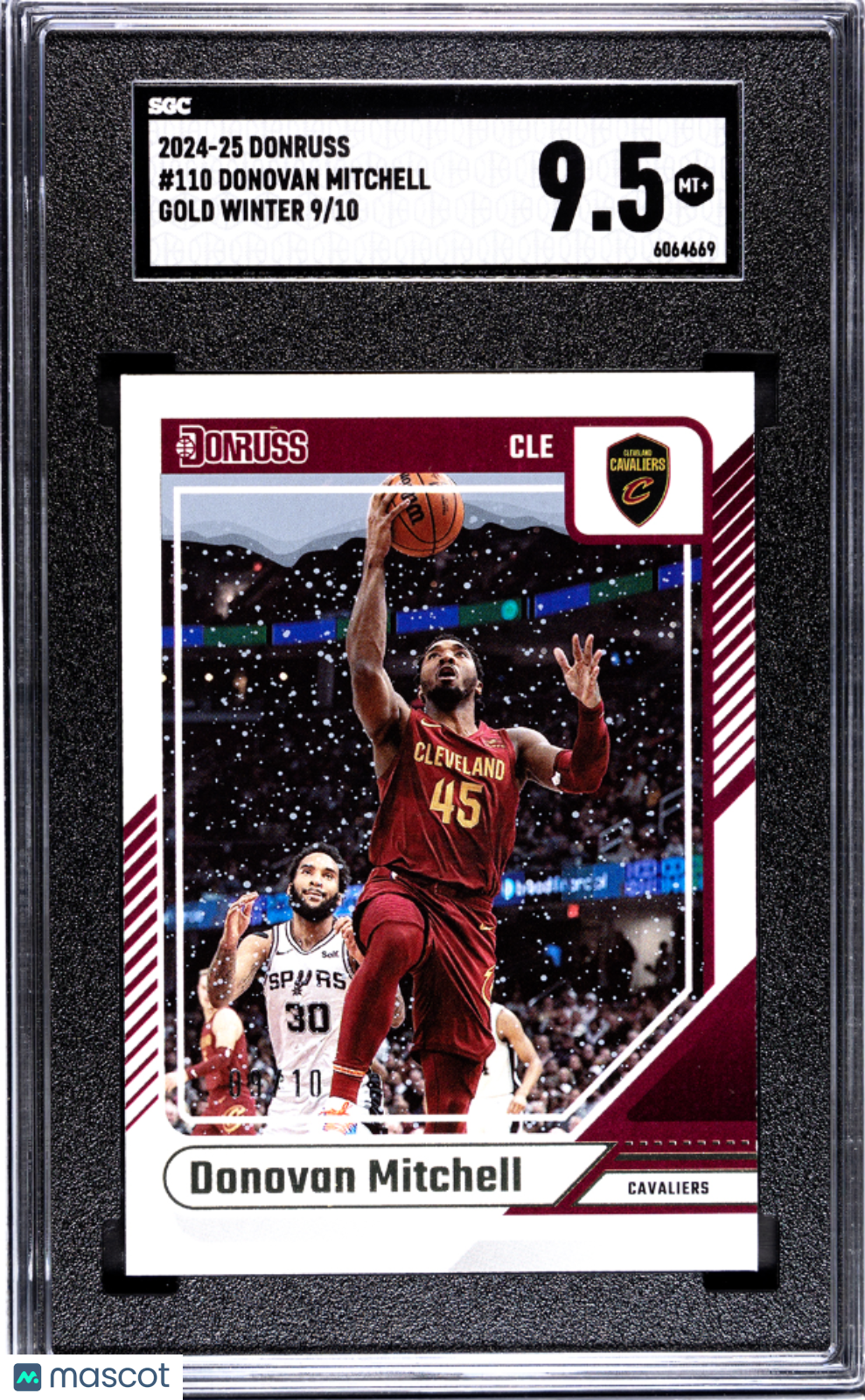 2024-25 Donruss Donovan Mitchell #110 Gold Winter SGC 9.5 POP 1