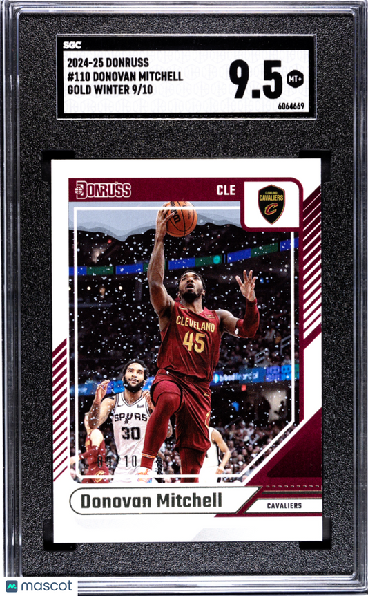 2024-25 Donruss Donovan Mitchell #110 Gold Winter SGC 9.5 POP 1