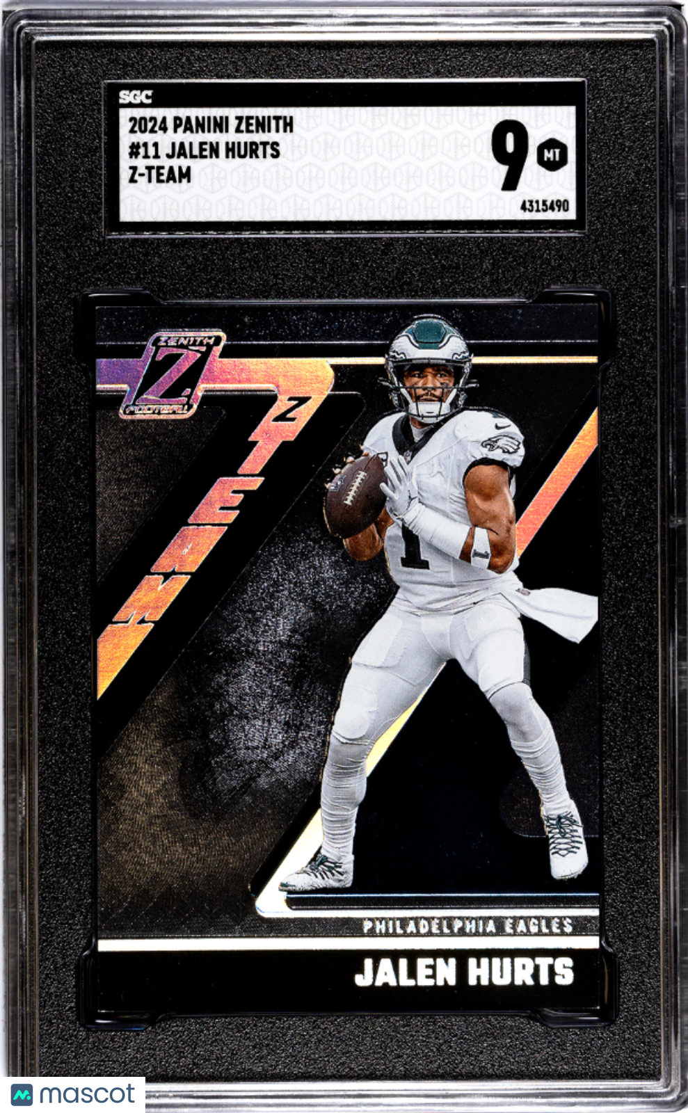 2024 Panini Zenith Jalen Hurts #11 Team SGC 9 pop 1