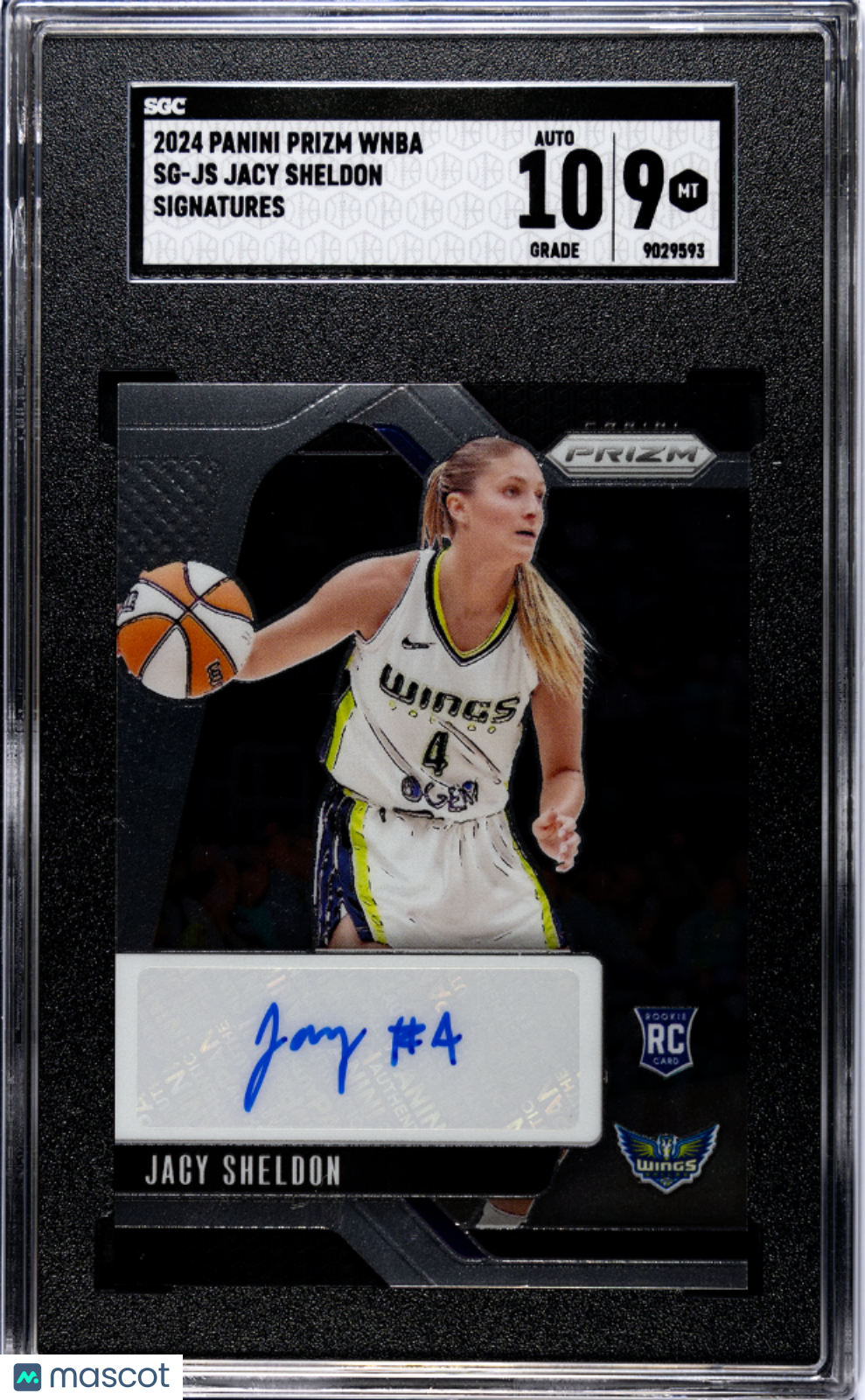 2024 Panini Prizm Wnba Jacy Sheldon #SG-JS Sigs. SGC 9 POP 1 higher auto