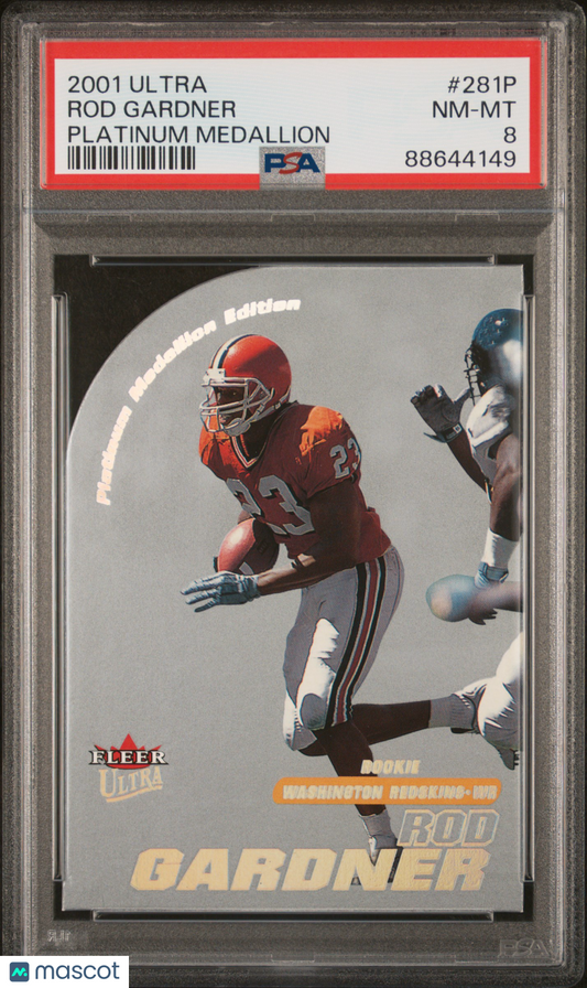 2001 Ultra Rod Gardner #281P Platinum Medallion #14/25 Clemson PSA 8 POP 1