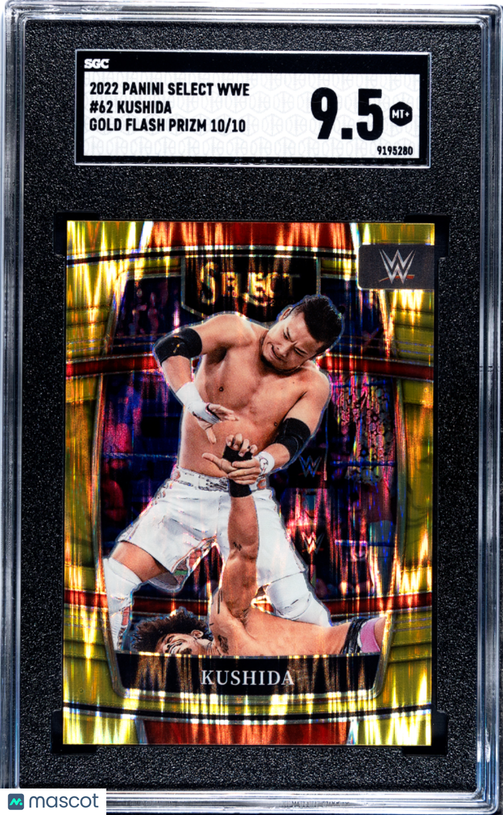 2022 Panini Select Wwe Kushida #62 Gold Flash Prizm SGC 9.5 /10 POP 1