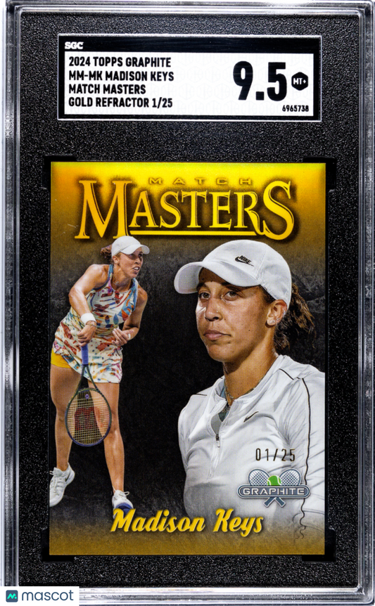 2024 Topps Graphite Madison Keys #1/25 Match Master Gold Refractor SGC 9.5 POP 1
