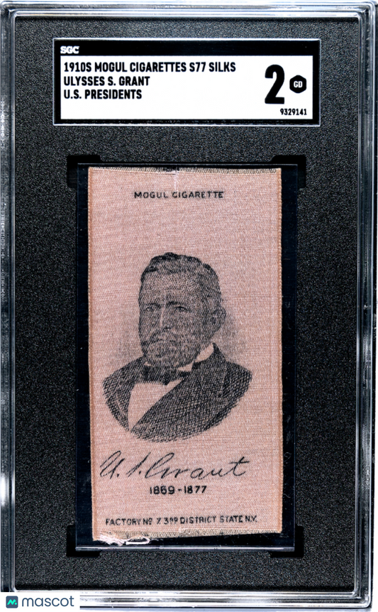 Ulysses S. Grant 1910s Mogul Cigarettes S77 Silks U. S. Presidents SGC 2