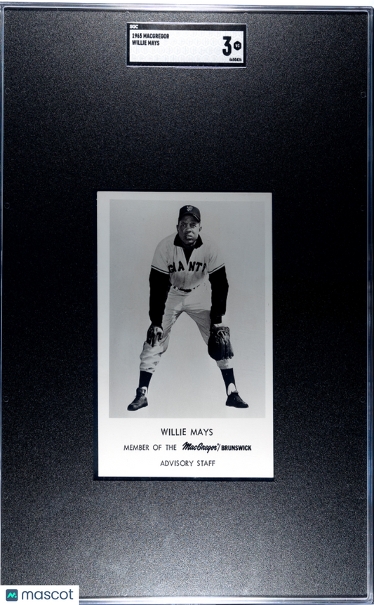 Willie Mays 1965 MacGregor Advisory Staff SGC 3