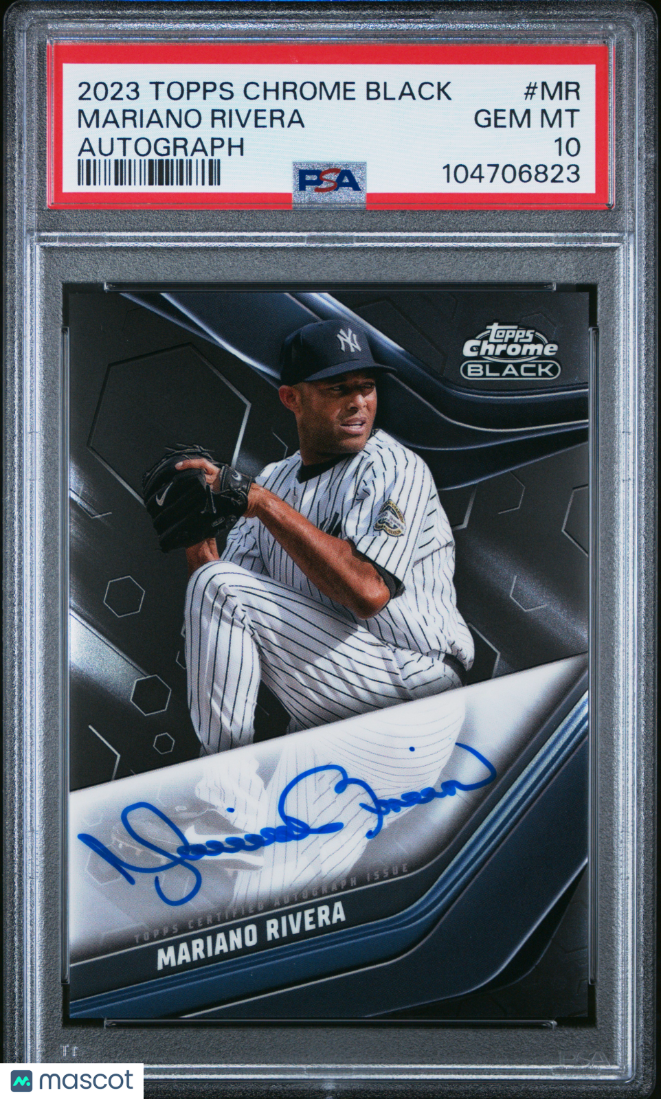 2023 Topps Chrome Black Autographs Mariano Rivera #MR PSA 10 POP 6
