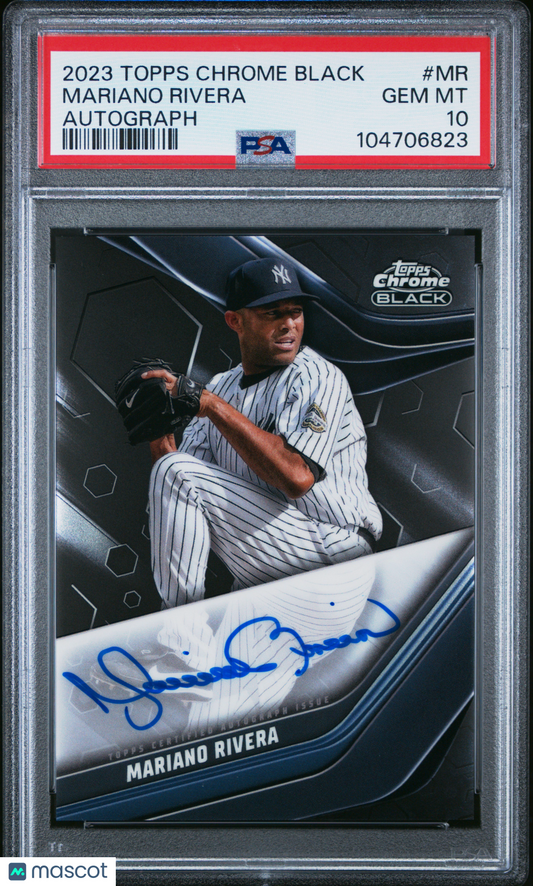 2023 Topps Chrome Black Autographs Mariano Rivera #MR PSA 10 POP 6
