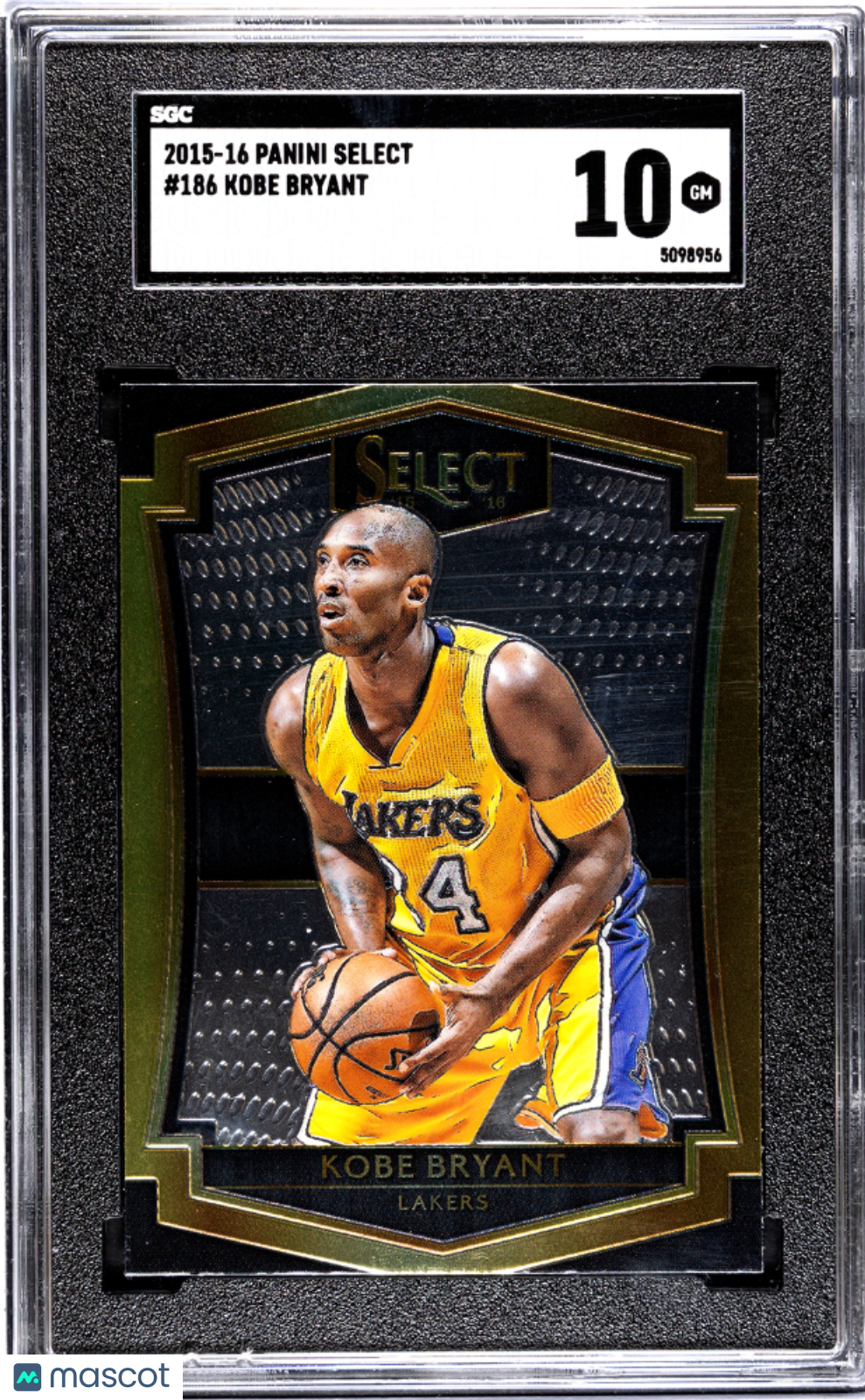 2015 Panini Select Kobe Bryant #186 SGC 10 pop 2