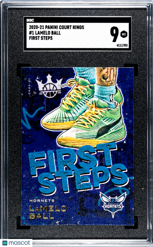 2020-21 Panini Court Kings Lamelo Ball #1 First Steps SGC 9