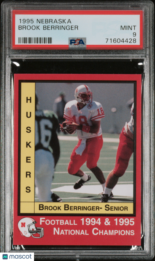 1995 Nebraska Cornhuskers Huskers Brook Berringer PSA 9 Rookie