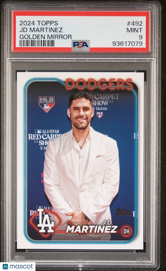 2024 Topps JD Martinez #492 Golden Mirror Photo Variation PSA 9 POP 1