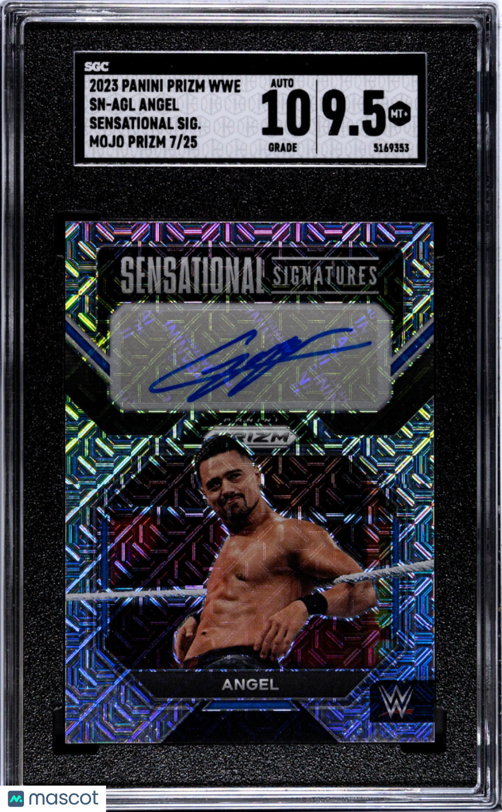 2023 Panini Prizm Wwe Angel Sensational Sigs. Mojo SGC 9.5 auto /25 POP 1