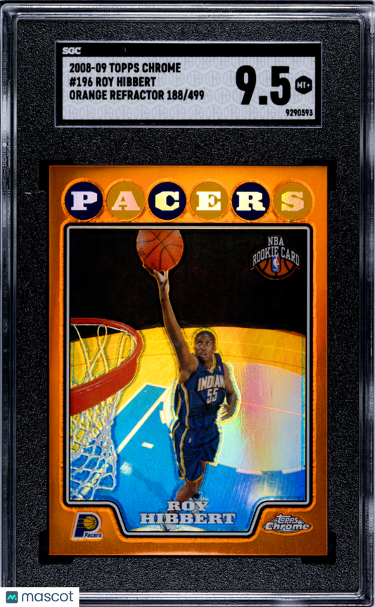 2008-09 Topps Chrome Roy Hibbert #196 Orange Refractor /499 SGC 9.5 POP 1