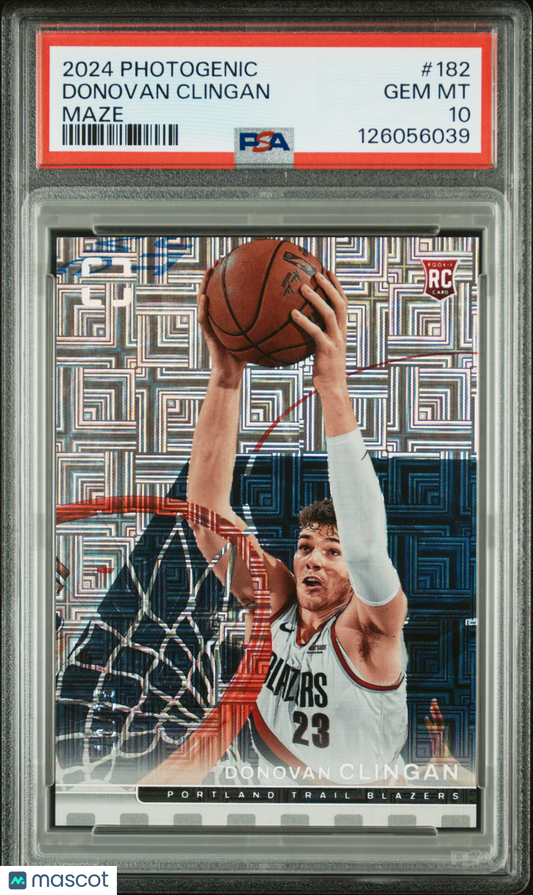 2024 Panini Photogenic Donovan Clingan #182 Maze PSA 10 #10/25 POP 2