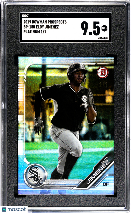 2019 Bowman Draft Eloy Jimenez #BP-150 Platinum #1/1 SGC 9.5