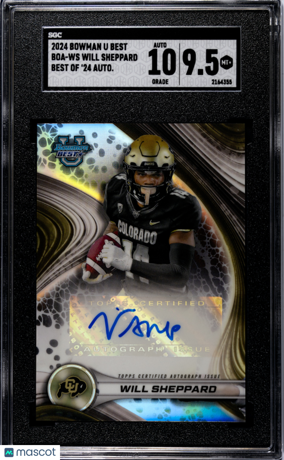 2024 Bowman U Best Will Sheppard #BOA-WS Of '24 Autograph AUTO SGC 9.5