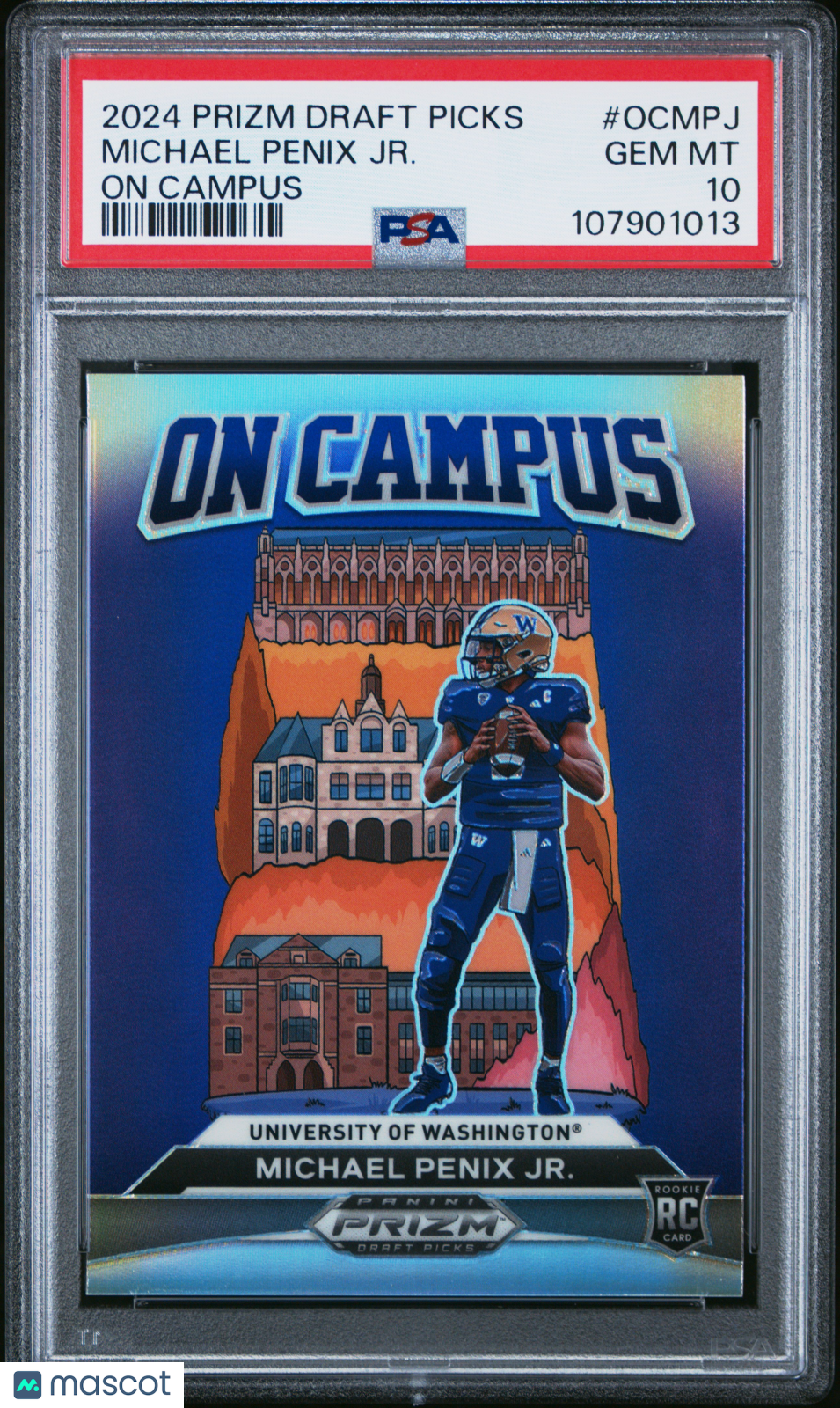 2024 Prizm Draft Picks On Campus Michael Penix JR. #OCMPJ PSA 10 low pop