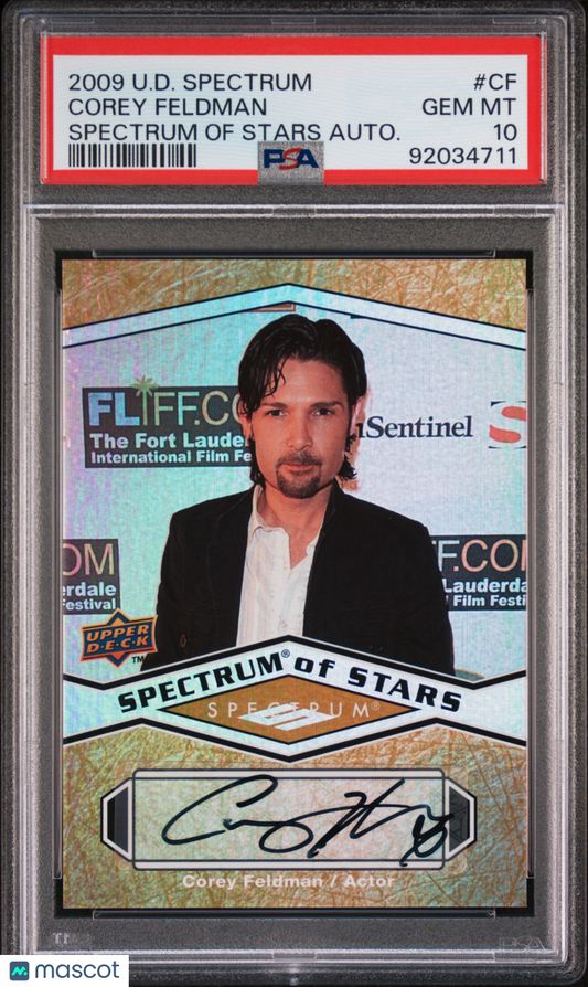 2009 Upper Deck Spectrum Of Stars Corey Feldman AUTO PSA 10