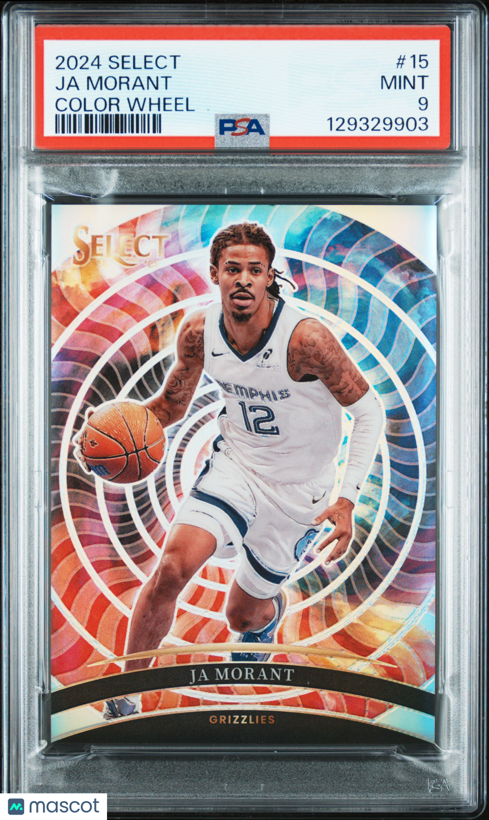 2024-25 Panini Select Color Wheel Ja Morant #15 PSA 9 pop 3