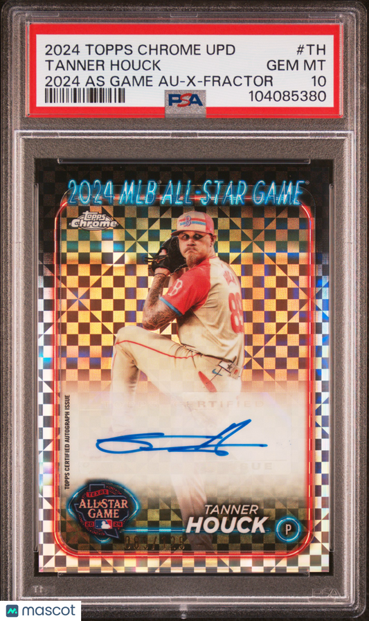 2024 Topps Chrome Update 2024 All-Star AUTO Tanner Houck  XFractor /125 PSA 10